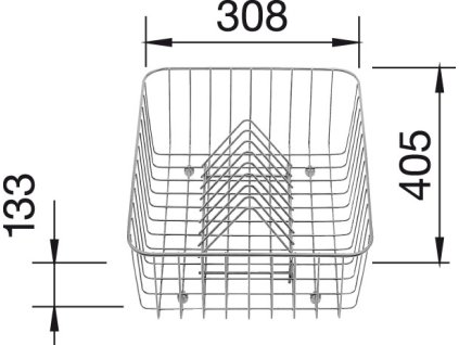 Blanco Koš na nádobí nerez pro CLASSIC 405x308x133