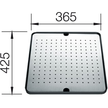 Blanco Odkapávací deska nerez-plast černá 425 x 365 mm