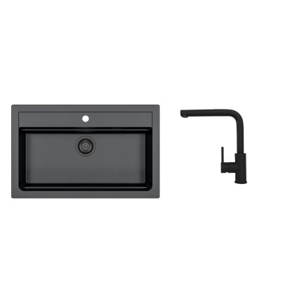 Alveus SET ALVEUS CADIT 40/91 BLACK ADDITION + BATERIE ZEOS-P black additon