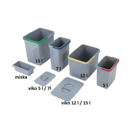 Sinks víko koše 12/15/20/26 l