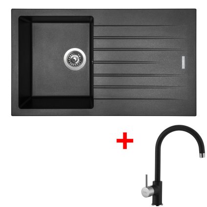 Sinks PERFECTO 860 Metalblack + Vitalia GR