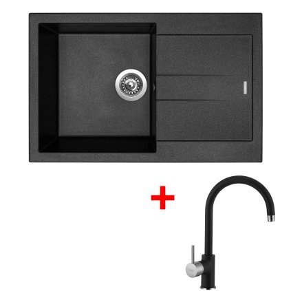 Sinks AMANDA 780 Metalblack + Vitalia GR