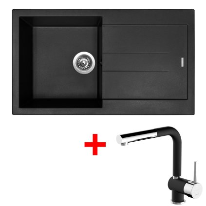 Sinks AMANDA 860 Pureblack + Mix 3 P GR N6