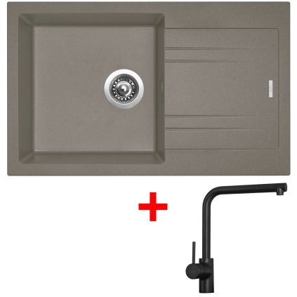 Sinks LINEA 780 Truffle + Elka černá matná