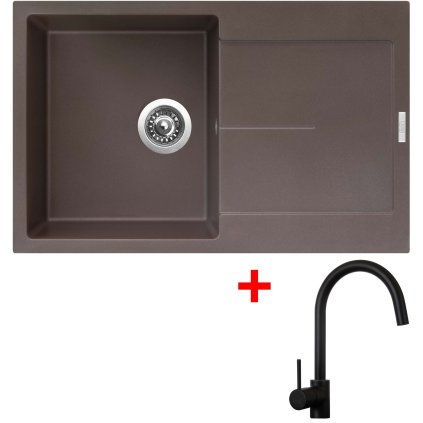 Sinks ULTIMA 790 Marone + Vitalia černá matná