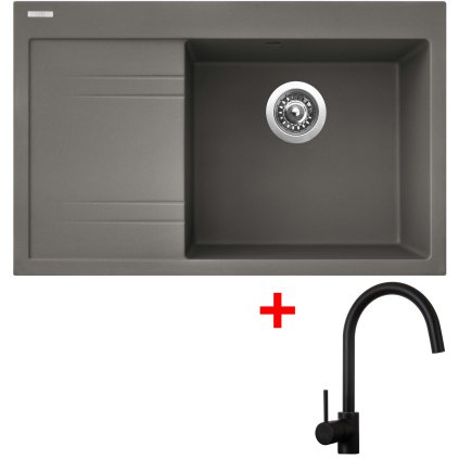 Sinks RIM 780 P Truffle + Vitalia černá matná