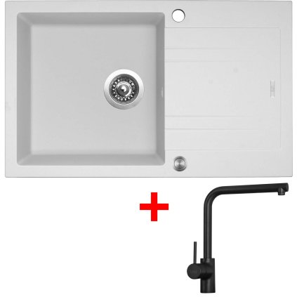 Sinks LINEA 780 XC Milk + Elka černá matná