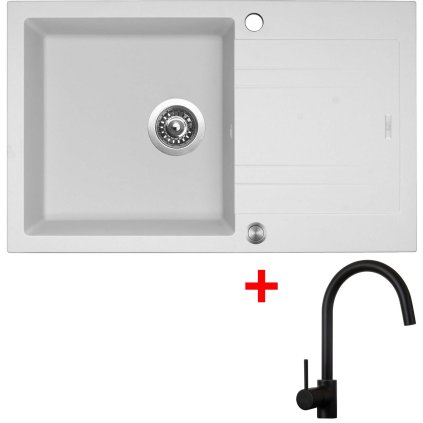 Sinks LINEA 780 XC Milk + Vitalia černá matná