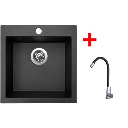 4478037 8596142053728 sinks viva 455 metalblack elasta nerez cerna