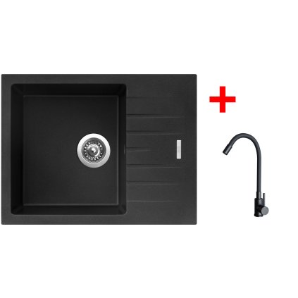 4478477 8596142056392 sinks perfecto 650 metalblack elasta cerna matna