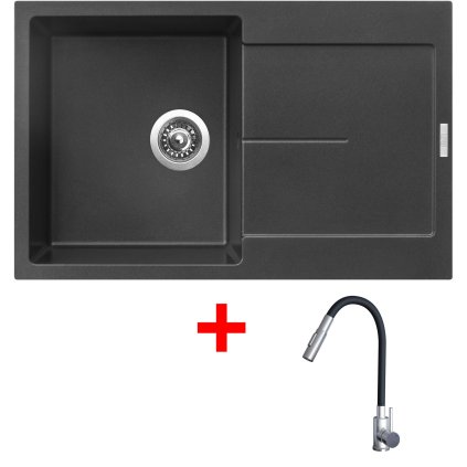 4478583 8596142057115 sinks ultima 790 metalblack elasta s nerez cerna