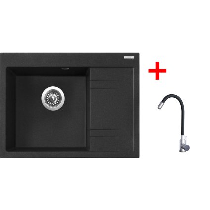 4478069 8596142053810 sinks rim 650 l granblack elasta nerez cerna