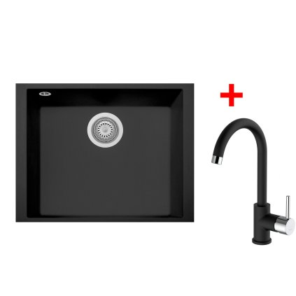 Sinks CUBE 490U Nanoblack + MIX 35 Nanoblack