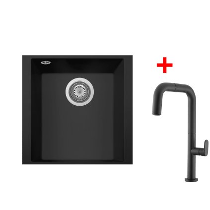 Sinks CUBE 340U Nanoblack + EVA P Nanoblack