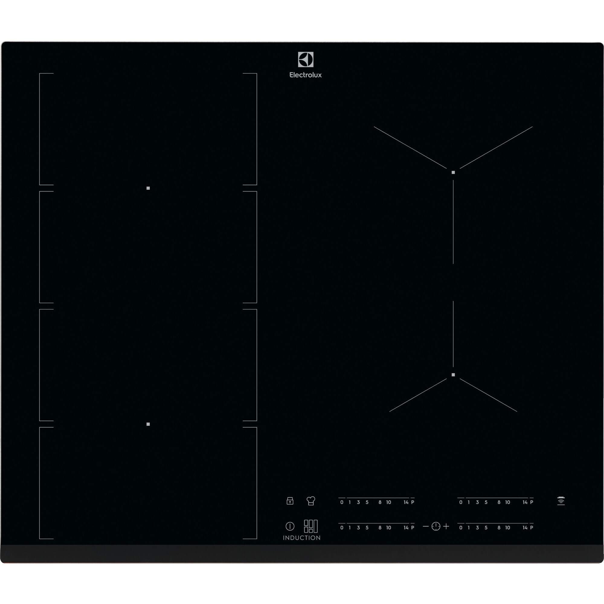 Electrolux EIV654 Vestavná indukční varná deska 60 cm FlexiBridge Hob2hood EIV654