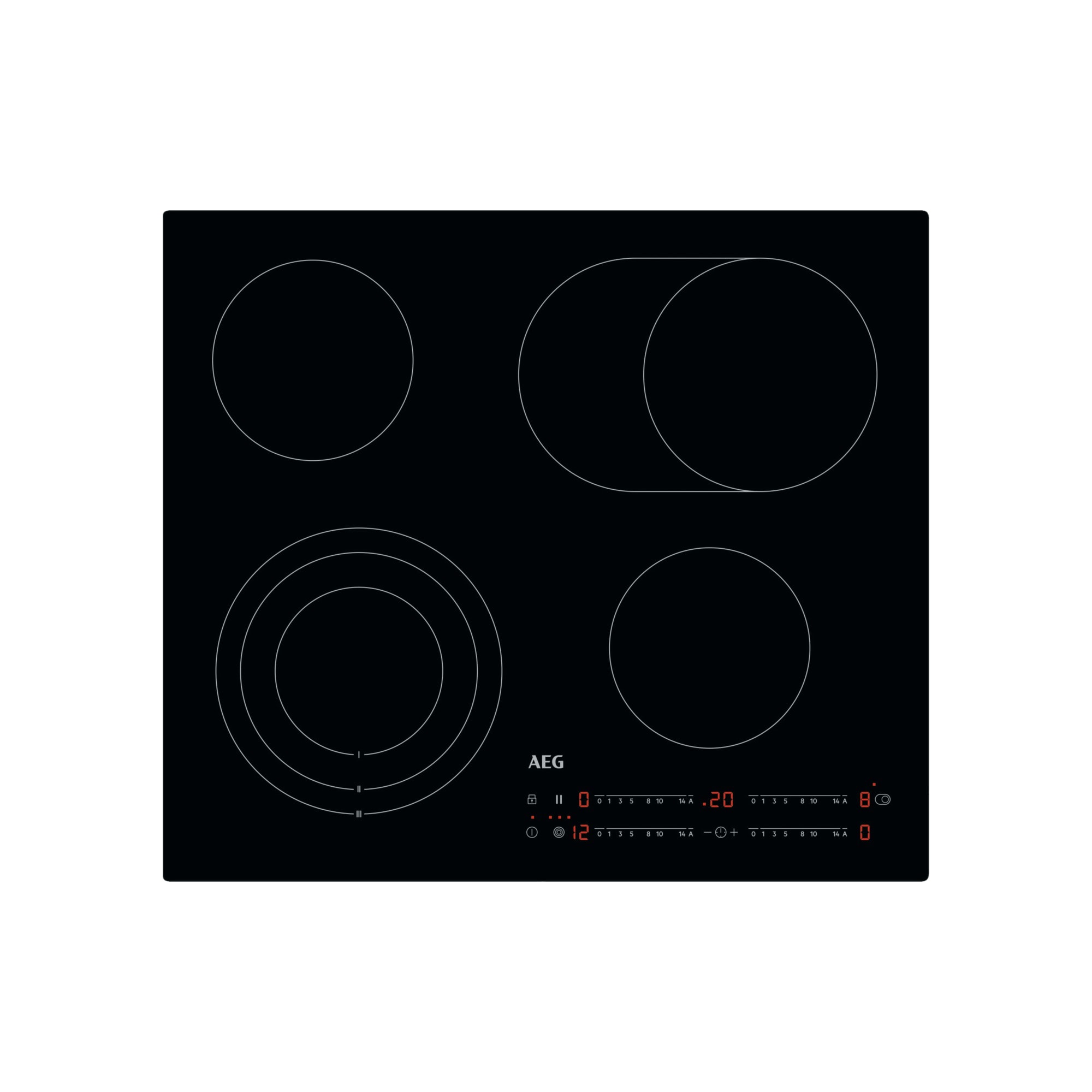 AEG HK654070IB Varná deska sklokeramická 60 cm Radiant Hob Timer HK654070IB