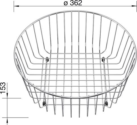 Blanco Koš na nádobí pro RONDO průměr 365 mm