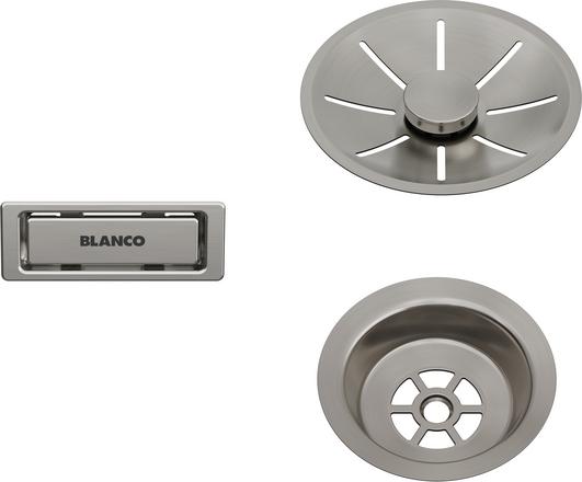 Blanco Odtoková sada InFino s přepadem C-overflow, satin dark platinum