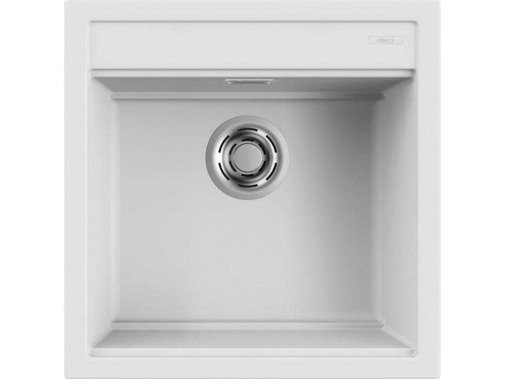 Elleci BEST-F 104 K96 FLUSH MOUNT granitový dřez, 50x50 cm, bílá