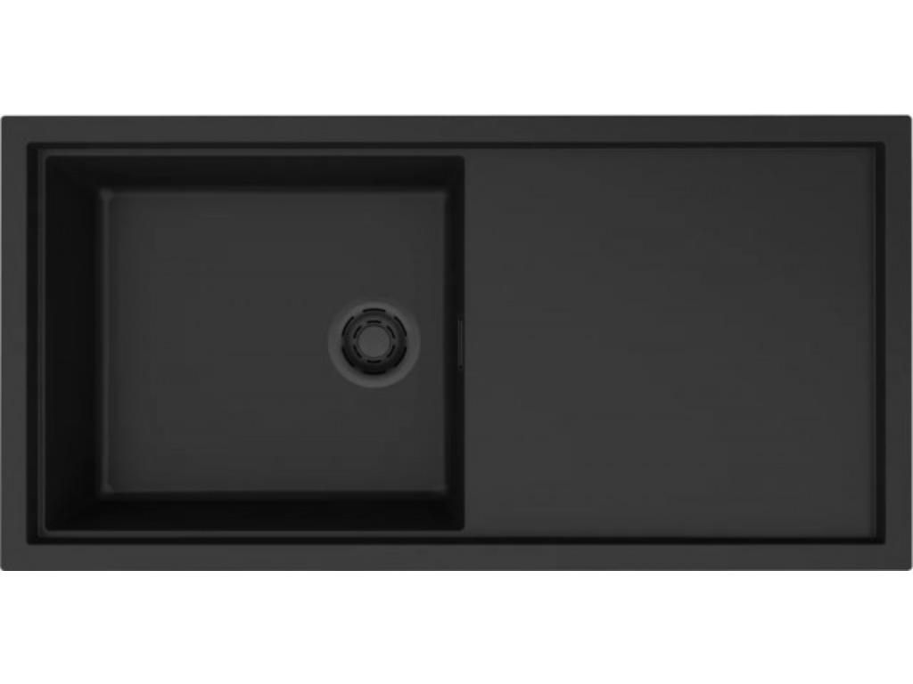 Elleci SINTESI 480 K86 BLACK granitový dřez, 98x48 cm, matná černá