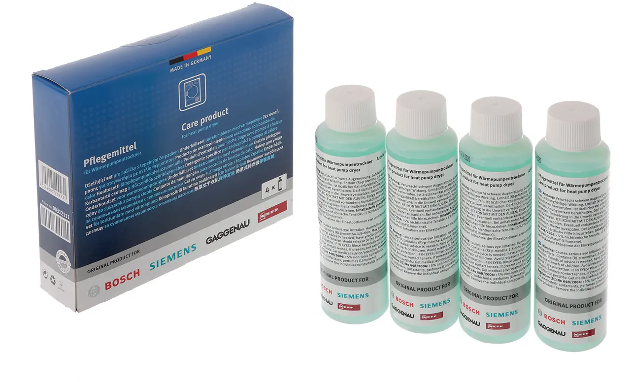 Bosch 00312111 čistící prostředek pro sušičky, 4x125 ml