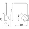 Novaservis Dřezová baterie EDGE granit-písek 36713,GRS
