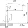 Franke S vyt. koncovkou, S regulací Sprcha/Proud  Chrom/Fragranit Kašmír  dřezová baterie FG 0392 MARIS
