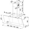 Franke FPJ 705 V BK/SS  Nerez/Černé sklo komínový odsavač par