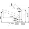 Franke Dřezová baterie bez sprchy  Chrom/Fragranit Sahara FC 3054 ORBIT