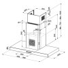 Faber AIR HUB STILO GLASS COMFORT X/V A90 Komínový odsavač par s čističkou vzduchu