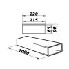 Faber 220x90x1000 mm Potrubí ploché