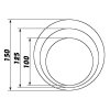 Faber 150/125/100 mm Mimostředová redukce