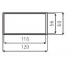 Faber 120x60x1000 mm Potrubí ploché