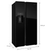 Concept   LA7691BC Americká chladnička BLACK