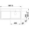 Blanco ZENAR XL 6 S-F Silgranit šedá skála dřez vpravo s excentrem přísluš. ano