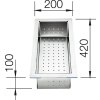 Blanco Miska děrovaná nerez pro ZEROX a CLARON 420x200x100