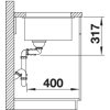 Blanco SUBLINE 430/270 U InFino Silgranit černá bez táhla