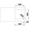 Blanco ANDANO 400 U InFino Nerez hedvábný lesk bez táhla