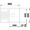 Blanco ZIA 45 S Compact Silgranit bílá soft oboustranné provedení s excentrem
