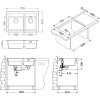Alveus ATROX 50 černý 91 + pop up sifon 790x500x200 mm
