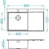 Alveus PURE 50 UP KMB - L 860x525 mm F