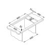 Alveus CADIT 80 beton 81 + pop up sifon 1000x500x200 mm