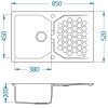 Alveus SENSUAL 30/11 (850x520mm)+pop-up sifon F