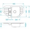 Alveus NIAGARA 60/ 04 STEEL (900x500mm)+ pop- up sifon F