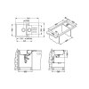 Alveus ROCK 70/04 STEEL (780x480mm)+ pop- up sifon F