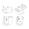 Alveus STYLUX 50 L-BRS 860x510 mm F