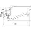 Novaservis Dřezová umyvadlová baterie 100 mm Metalia 55 chrom 55074,0