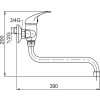 Novaservis Dřezová baterie 150 mm lékařská páka Metalia 55 chrom 55078L,0