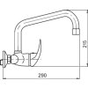 Novaservis Dřezová umyvadlová baterie 100 mm Metalia 55 chrom 55035,0