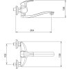 Novaservis Dřezová umyvadlová baterie 100 mm Metalia 57 chrom 57074,0